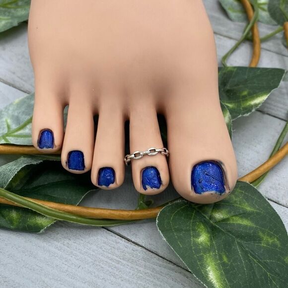 Cable Link Sterling Silver Toe Ring - Picture 1 of 3